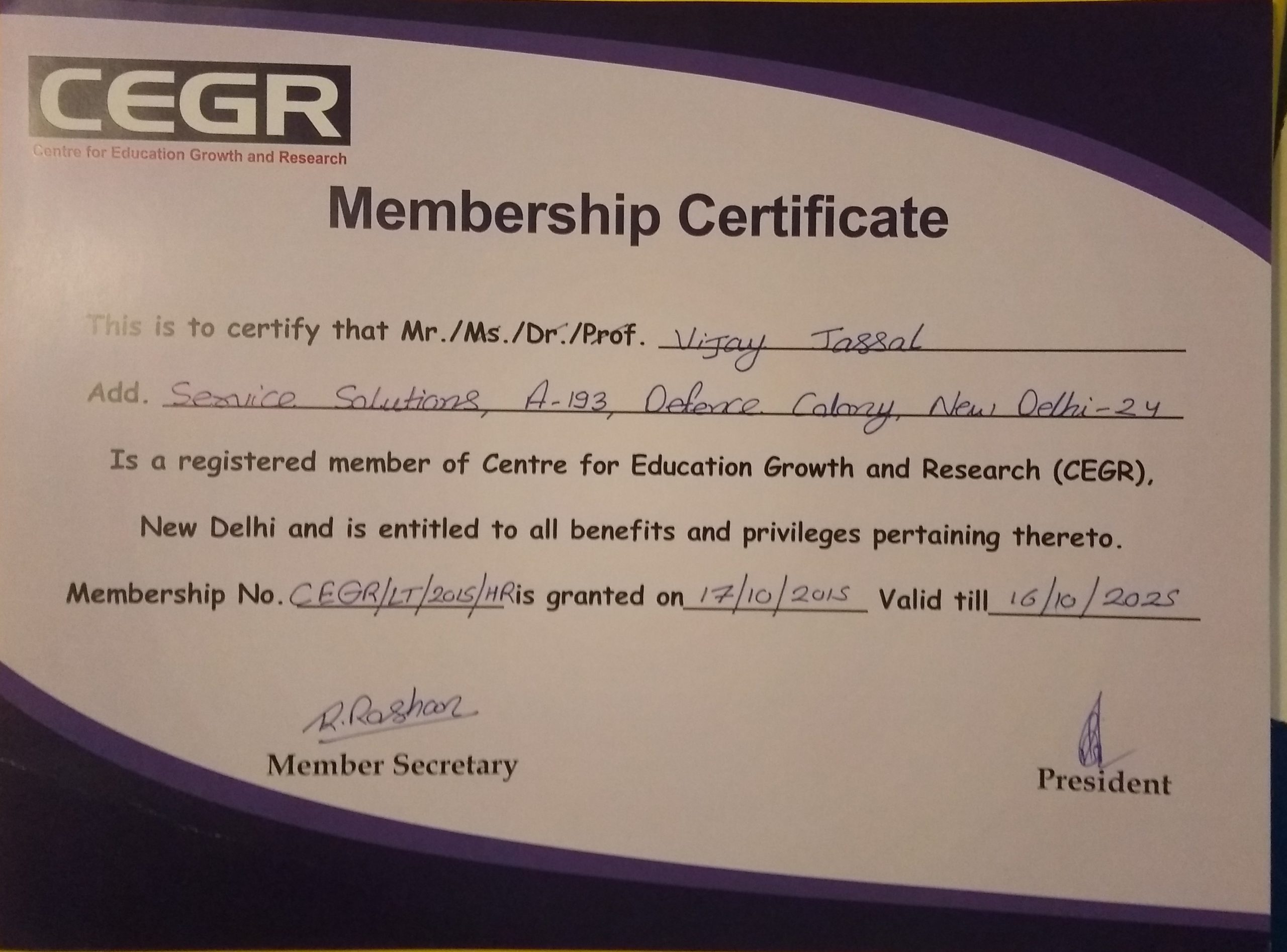 CEGR Member